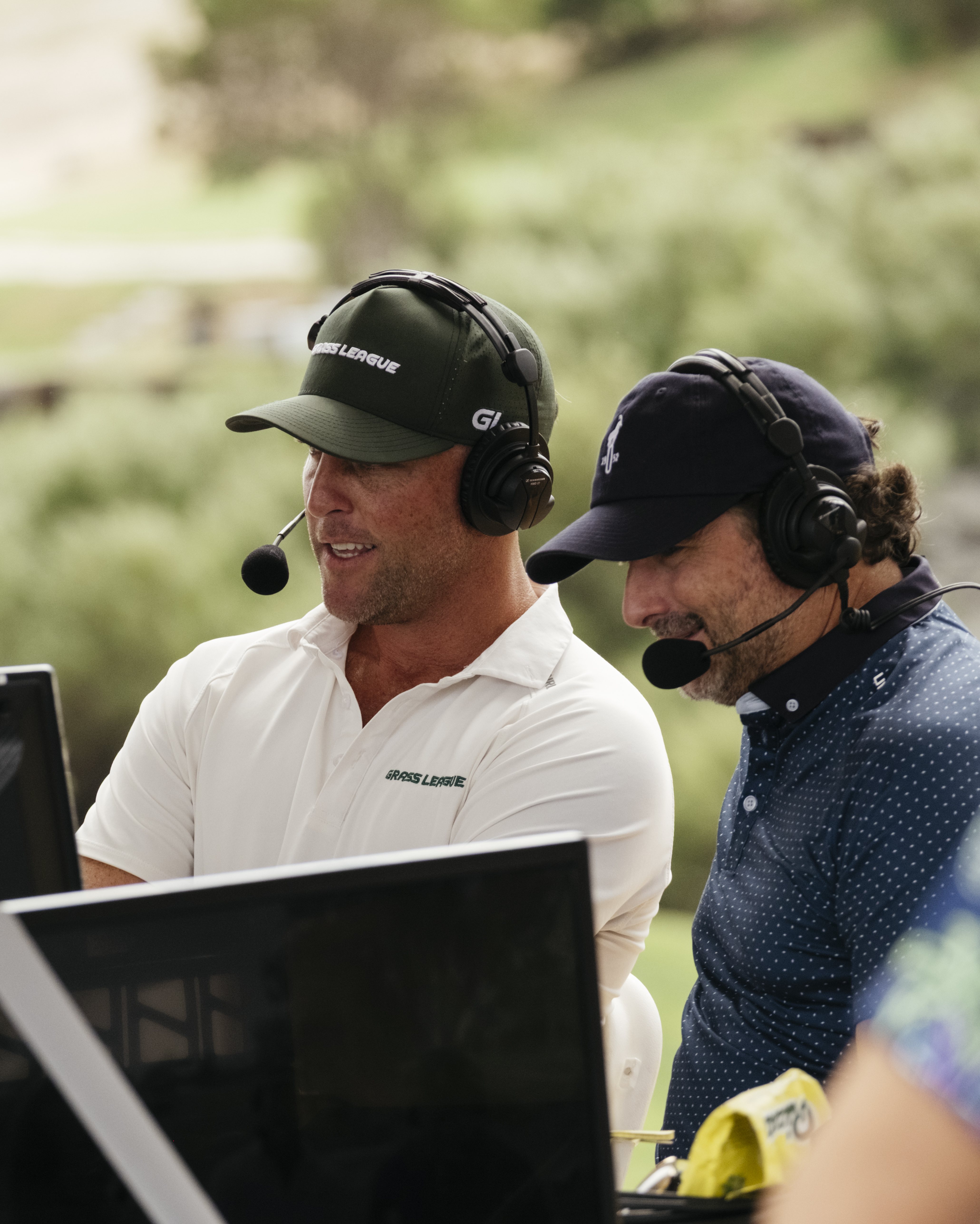 Ned Michaels and Todd Dobson in the broadcast booth